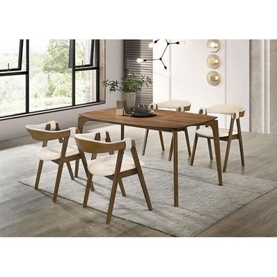 Furniture of America Ebikon FM3216WN-T-5PC 5 Pc Dining Table Set