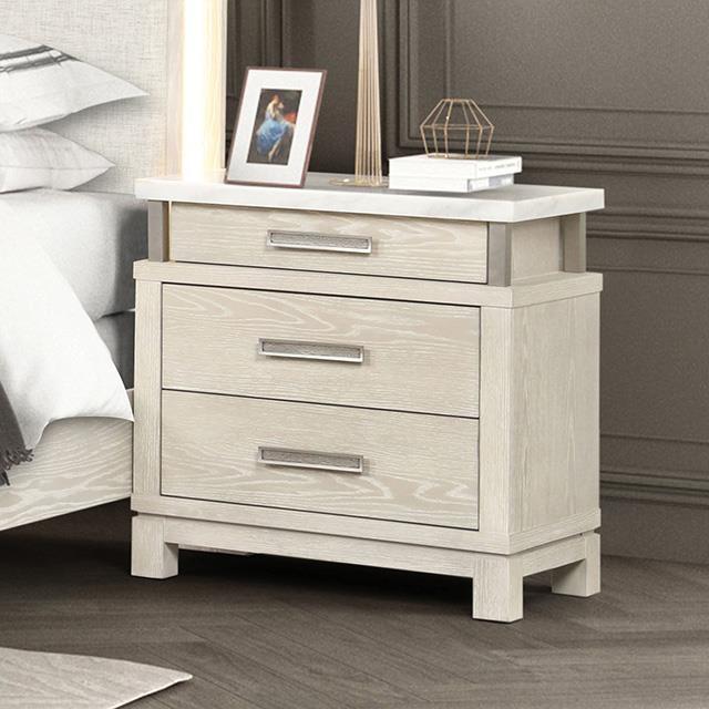 Large Picture of Furniture of America Lafayette FM71501GY-N Nightstand