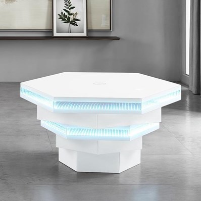 Furniture of America Anwar FM47010WH-C Rectangular Cocktail Table