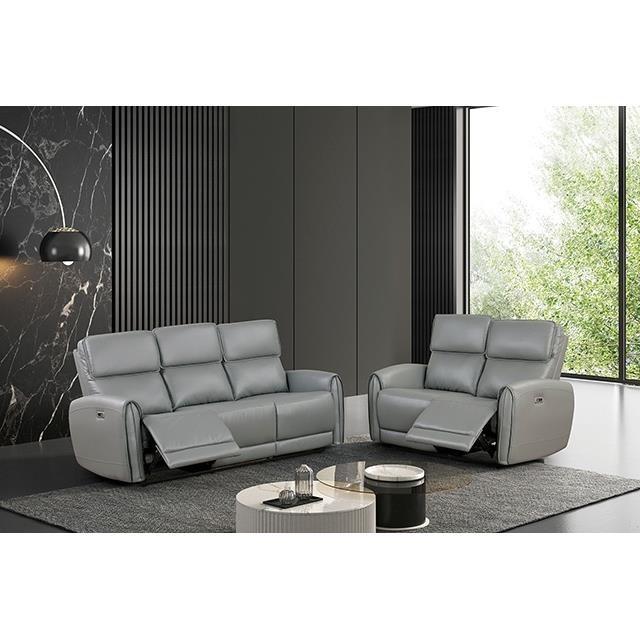 Large Picture of Furniture of America Schlieren FM6012GY-CH-PM Power Recliner