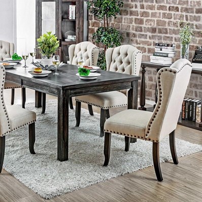 Furniture of America Sania CM3324BK-T-84-9PC 9 Pc Dining Table Set