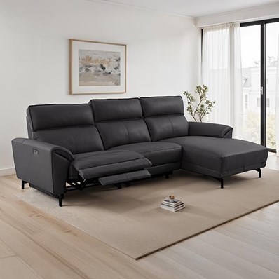 Furniture of America Theola CM9937BK-SECT-PM-R Power Sectional