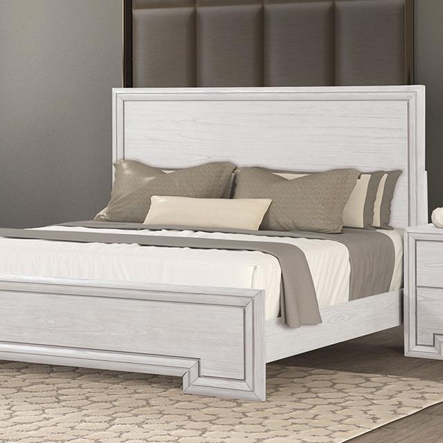 Large Picture of Furniture of America Basilone FM7440WH-EK-BED King Bed