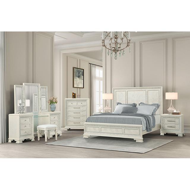 Large Picture of Furniture of America Stella Mia FM70000WH-N Nightstand