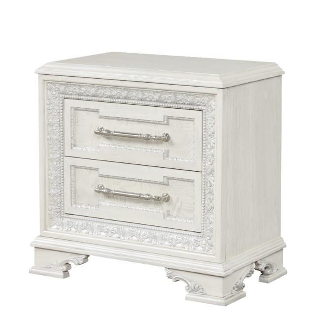 Large Picture of Furniture of America Stella Mia FM70000WH-N Nightstand
