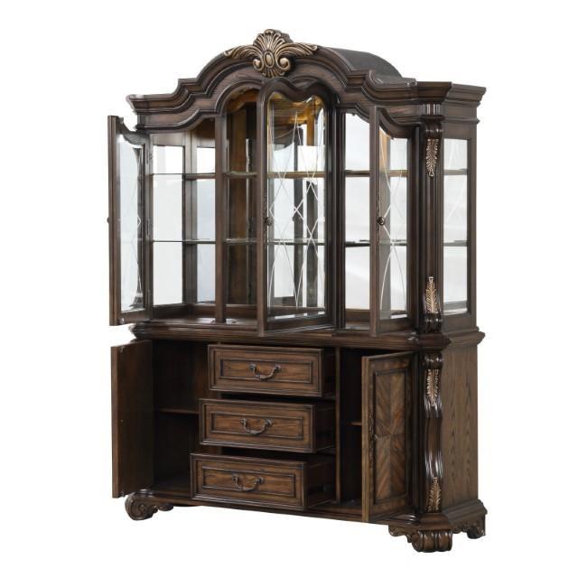 Large Picture of Furniture of America Leovanni FM31003DB-HB-SET Hutch And Buffet