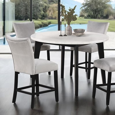 Furniture of America Sabro FM3330BK-PRT-TABLE Round Counter Height Table