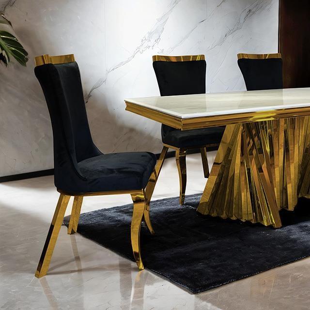 Large Picture of Furniture of America Basilicata FM33001GD-T-7PC-13BK