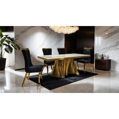 Furniture of America Basilicata FM33001GD-T-TABLE Dining Table