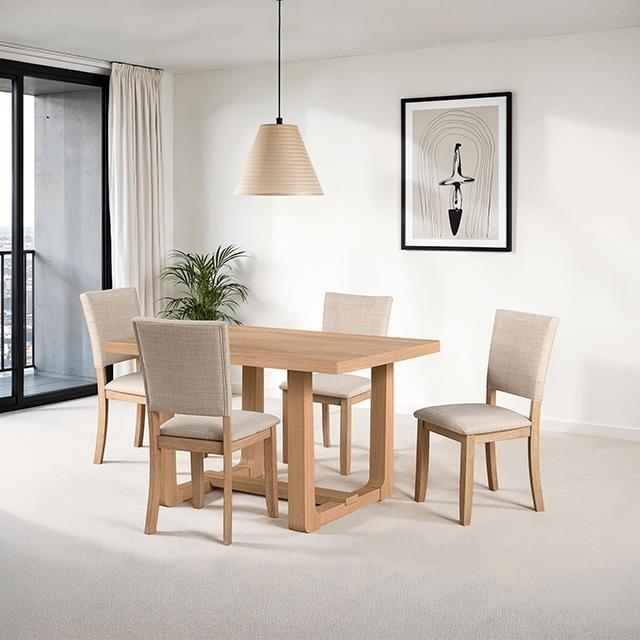 Large Picture of Furniture of America Sauro SL3405NT-SC-4PK Set Of 4 Upholstered Side Chair