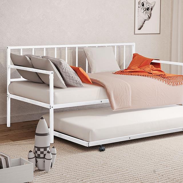 Large Picture of Furniture of America Harmon FM1001WH Metal Daybed