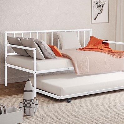 Furniture of America Harmon FM1001WH Metal Daybed