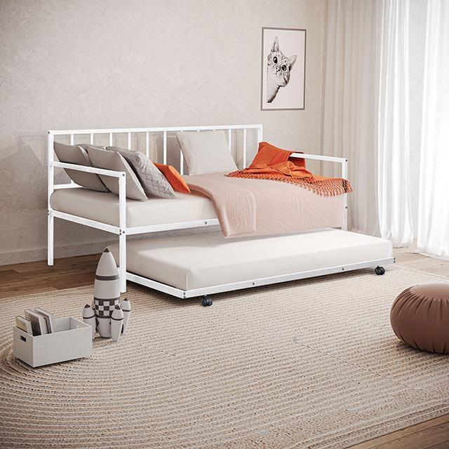 Large Picture of Furniture of America Harmon FM1001WH Metal Daybed
