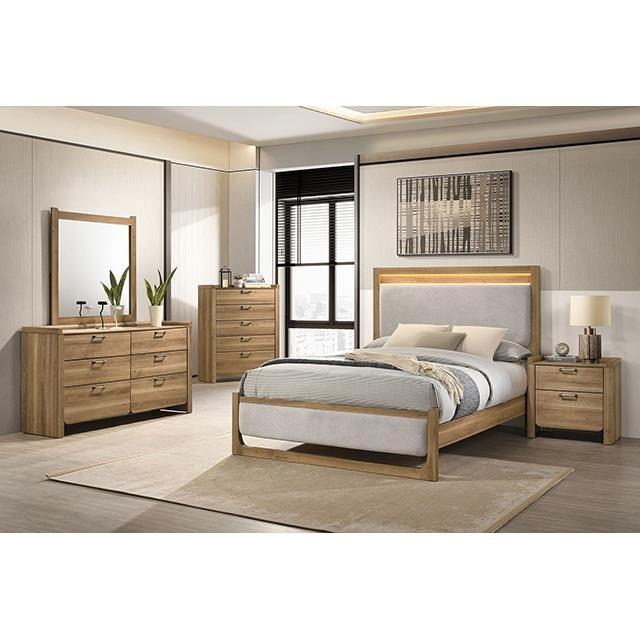 Large Picture of Furniture of America Elinora FM72023NT-EK-BED King Bed