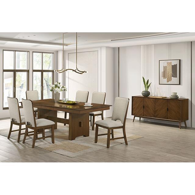 Large Picture of Furniture of America Horsholm FM32004WN-T-TABLE Dining Table