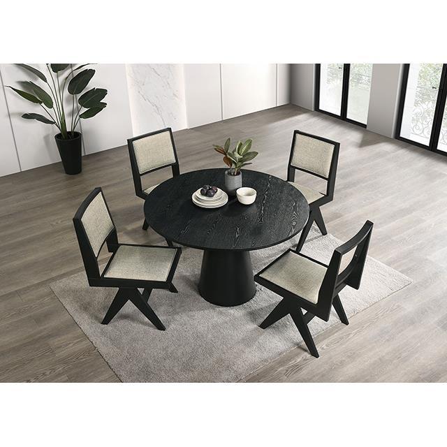 Large Picture of Furniture of America Tottenham FM3222BK-RT-48-5PC 5 Pc Dining Table Set