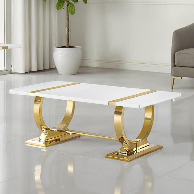 Large Picture of Furniture of America Horve FM47018GD-C Coffee Table