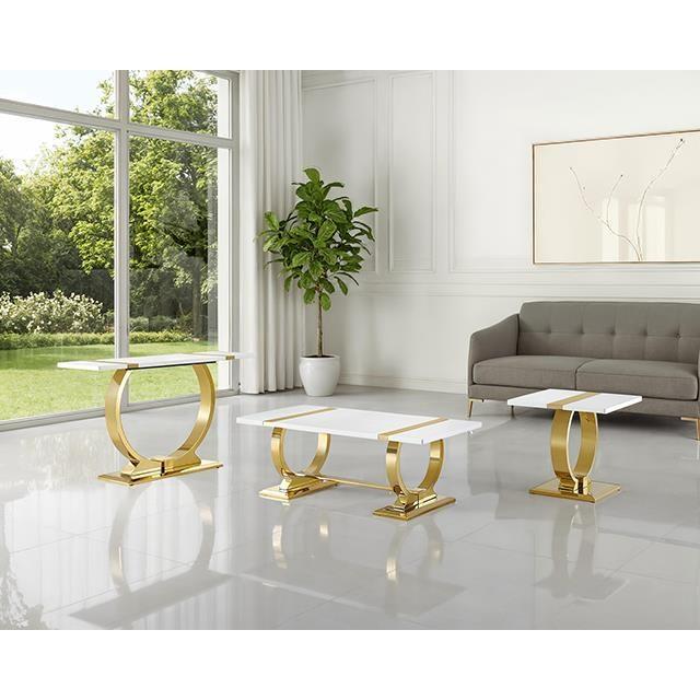 Large Picture of Furniture of America Horve FM47018GD-C Coffee Table