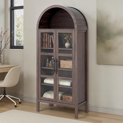Furniture of America Gateshead SL-AC8001WN-3A Arched Cabinet