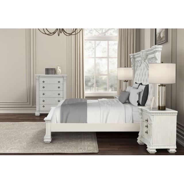 Large Picture of Furniture of America Promenade FM70001WH-EK-BED King Bed