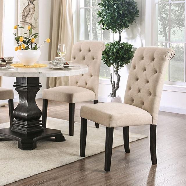 Large Picture of Furniture of America Elfredo CM3755RT-5PC-LG 5 Pc Dining Table Set