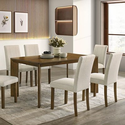 Furniture of America Paolino FM32010BR-T-7PC 7 Pc Dining Table Set