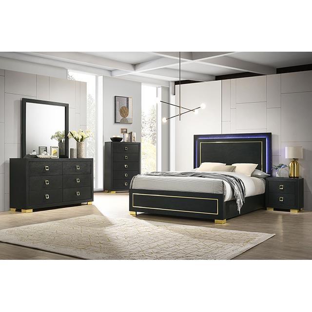 Large Picture of Furniture of America Latimer FM7270BK-M Mirror