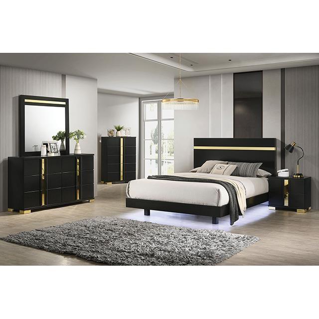 Large Picture of Furniture of America Lillestrom FM7217BK-M Mirror