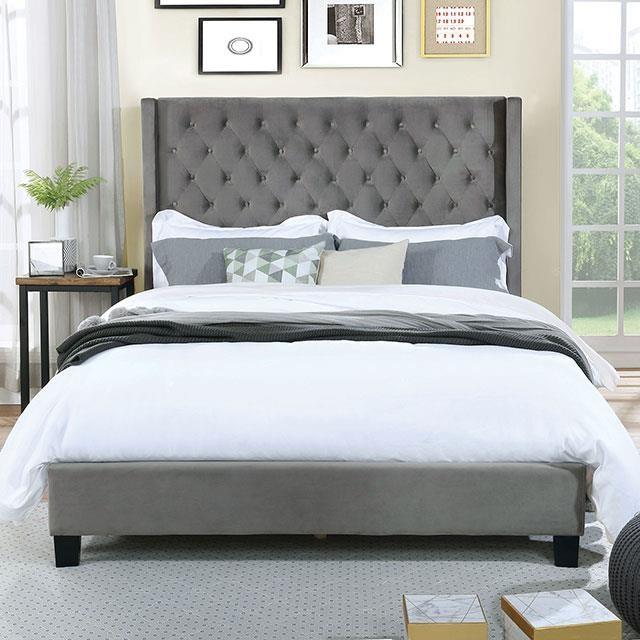 Furniture of America Ryleigh FM7141GY-EK-BED King Bed