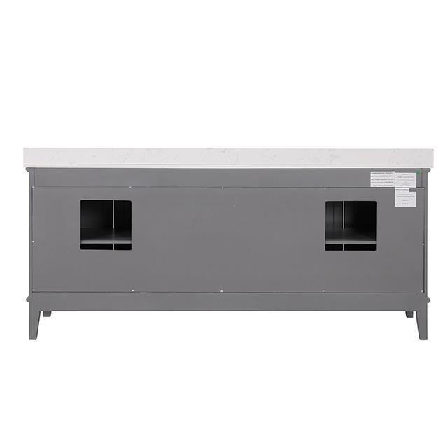 Large Picture of Furniture of America Oliva TM-CT006WH-80+06GY Vanity Set