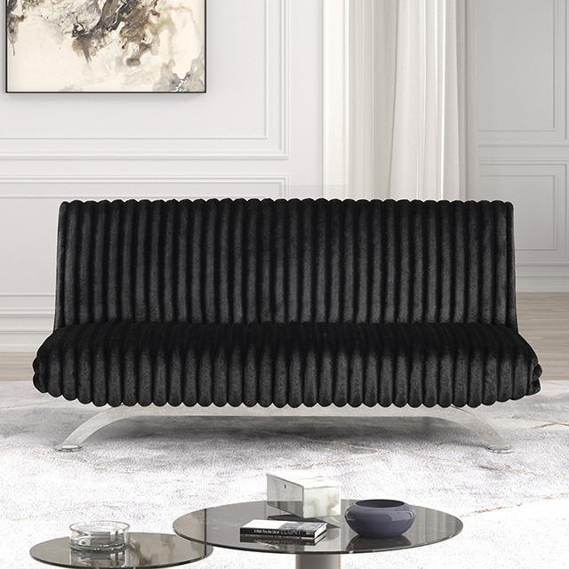 Large Picture of Furniture of America Villeneuve FM2906BK Futon Sofa Bed