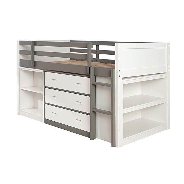 Large Picture of Furniture of America Ledell FM-BK203GY-T-BED Twin Loft Bed