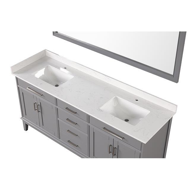 Large Picture of Furniture of America Almeria TM-CT005WH-72+05GY Vanity Set
