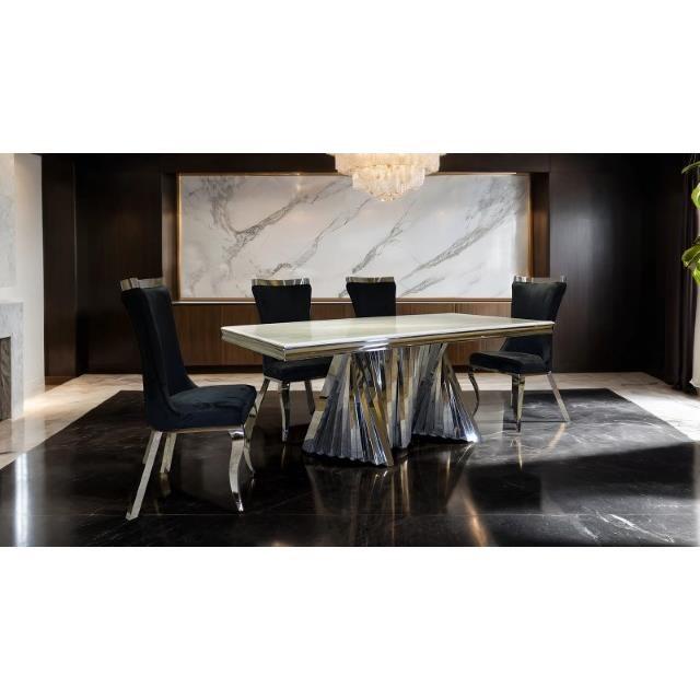 Furniture of America Basilicata FM33001SV-T-7PC-12GY