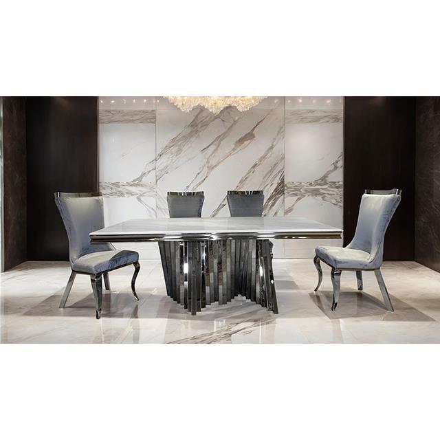 Large Picture of Furniture of America Basilicata FM33001SV-T-7PC-12GY
