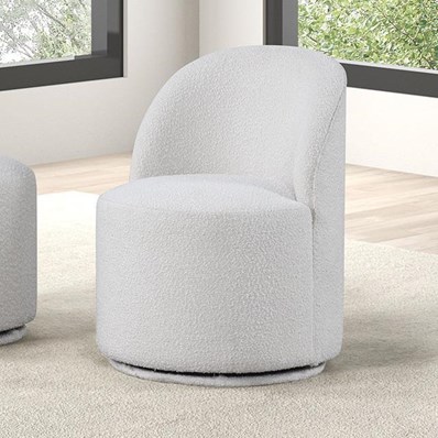 Furniture of America Broager FM3001WH-SC Dining Swivel Chair