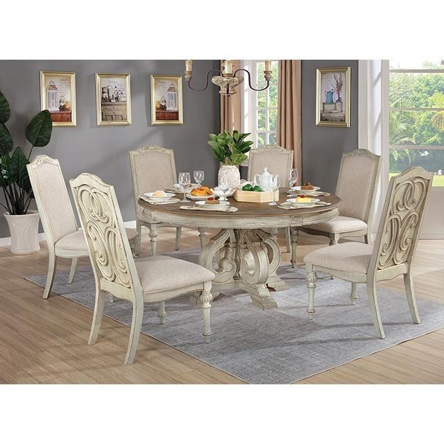 Large Picture of Furniture of America Arcadia CM3150WH-RT-7PC