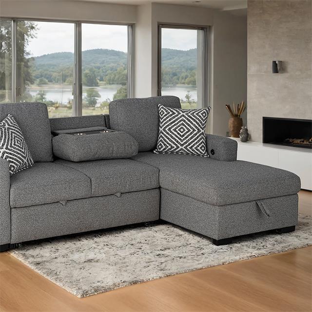 Large Picture of Furniture of America Chatham FM64005GY-SECT-R Sectional