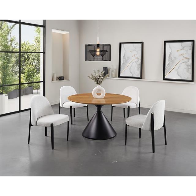 Large Picture of Furniture of America Athan FM37018BK-RT-5PC19BK 5 Pc Dining Table Set