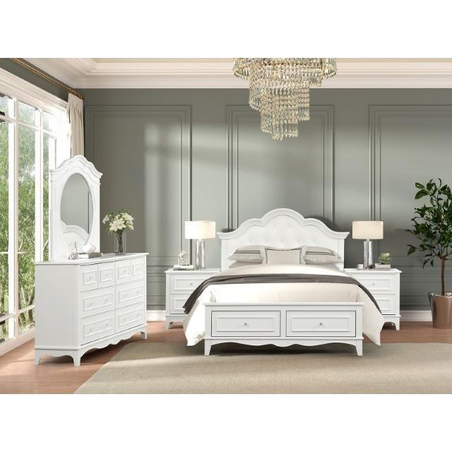 Large Picture of Furniture of America Naucalpan FM7456WH-F-BED Full Storage Bed