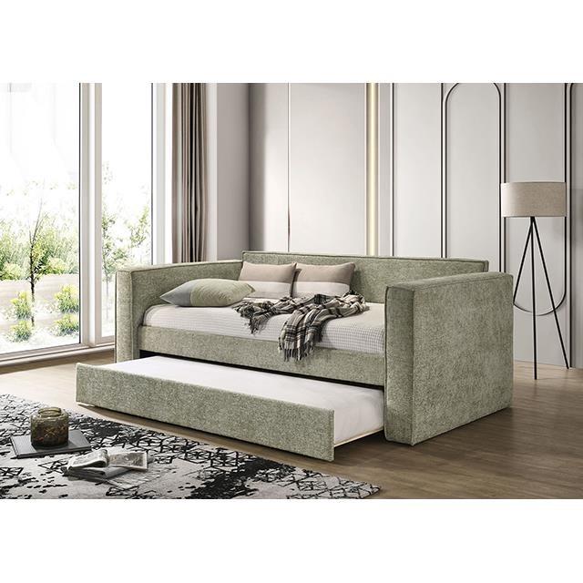 Large Picture of Furniture of America Walsall FM1205GR-BED Twin Daybed with Trundle
