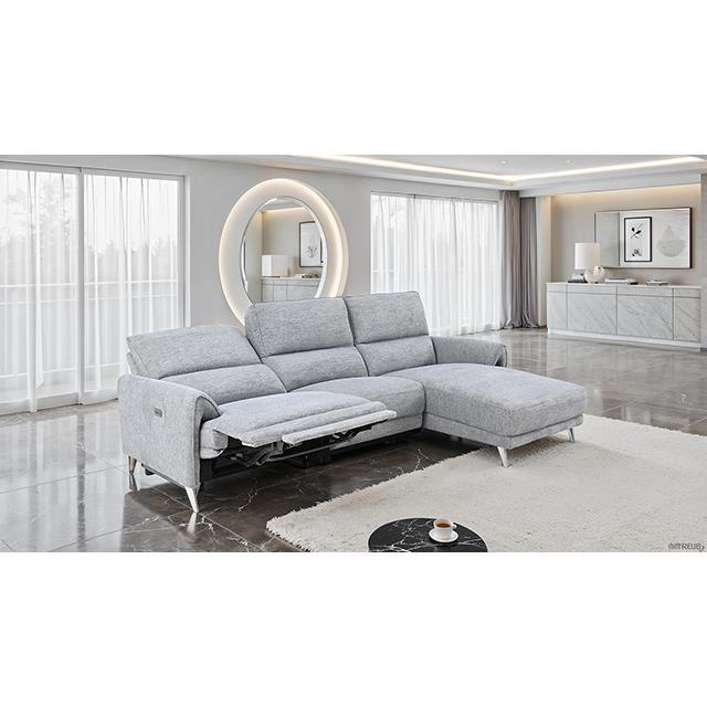 Large Picture of Furniture of America Brande CM9938GY-SECT-PM-R