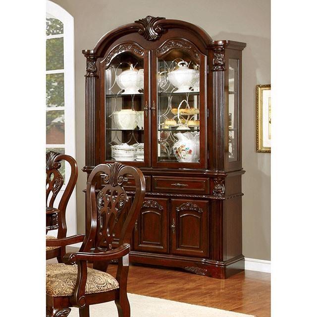 Large Picture of Furniture of America Elana CM3212T-9PC 9 Pc Dining Table Set