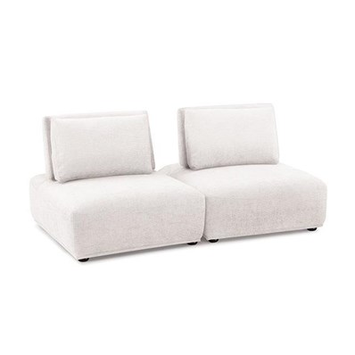 Furniture of America Stavanger FM63001WH-B 2-Seater