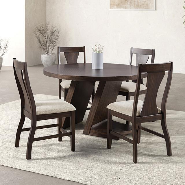 Large Picture of Furniture of America Holsworthy FM3600ES-RT-5PC 5 Pc Dining Table Set