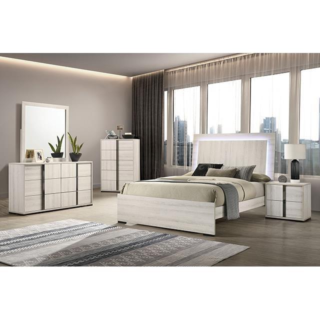 Large Picture of Furniture of America Horten FM7200WH-Q-BED Queen Bed