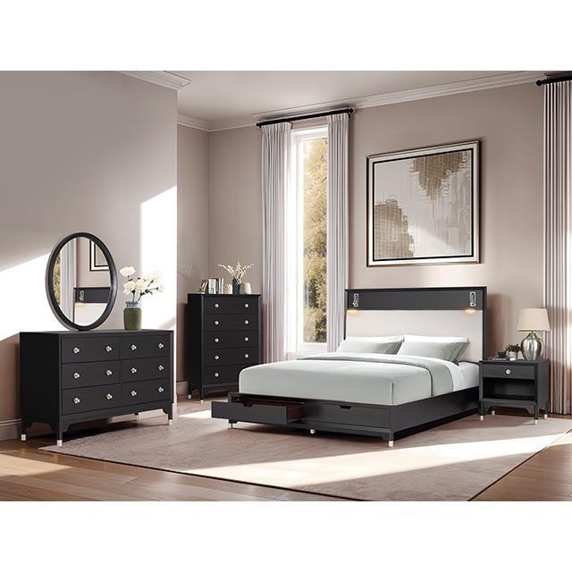 Large Picture of Furniture of America Torrance FM74002BK-Q-ST-BED Queen Bed