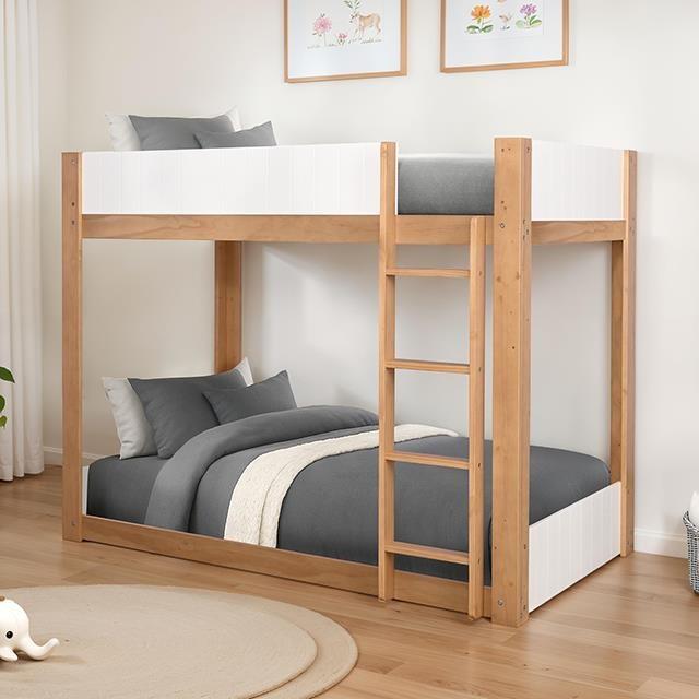Large Picture of Furniture of America Terri FM-BK204A-T-BED Twin/Twin Bunk Bed