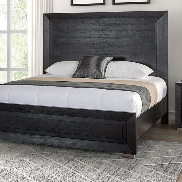 Large Picture of Furniture of America Ashbourne FM7415BK-EK-BED King Bed