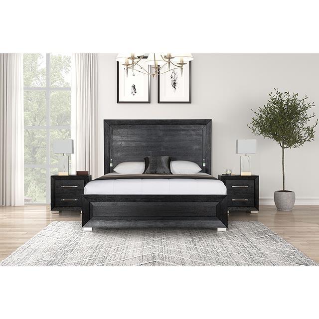Large Picture of Furniture of America Ashbourne FM7415BK-EK-BED King Bed